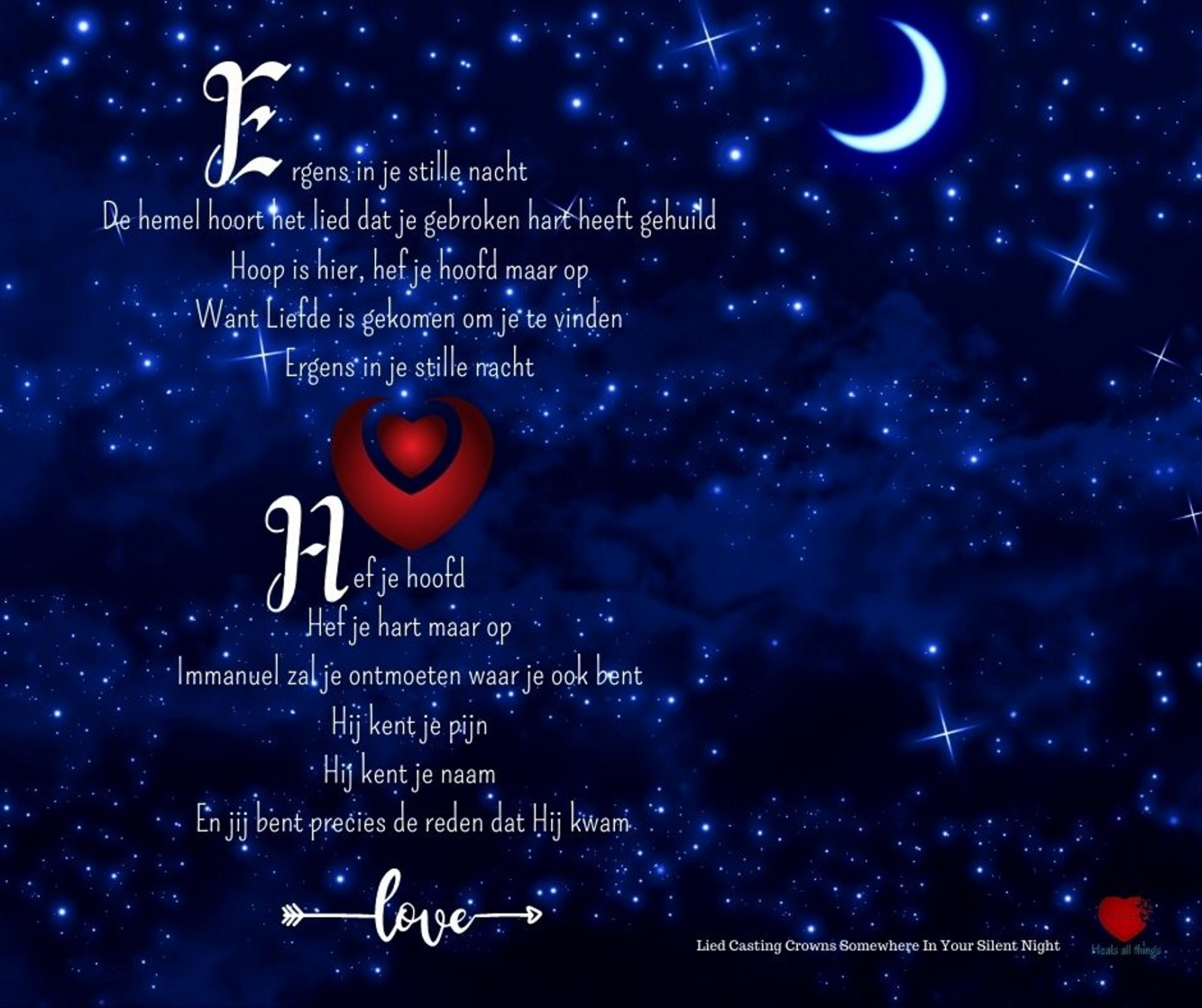 Ergens in je stille nacht
